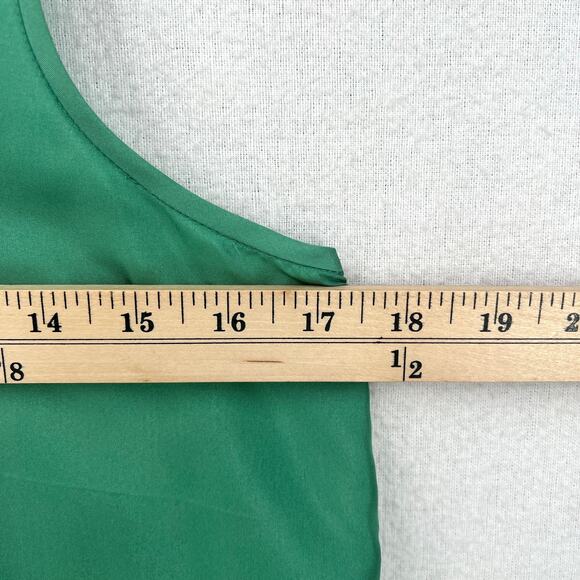 TIBI Silk Habutai Tank Top Womens 2 Green Tea Lightweight Layering NEW - Picture 14 of 16